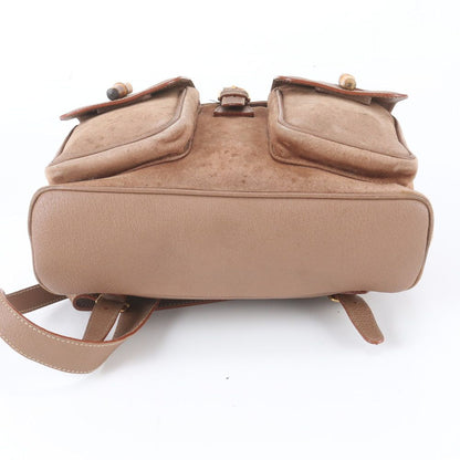 Gucci Vintage Bamboo Leather Backpack Shoulder Bag — view 5
