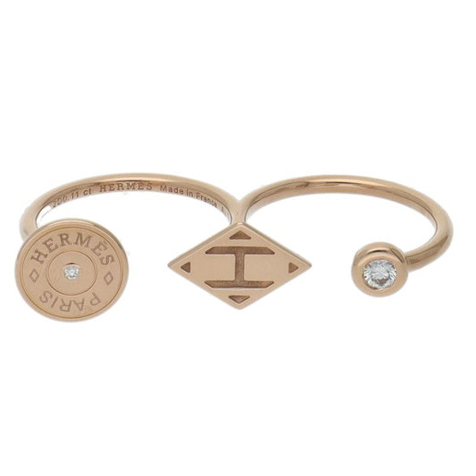 Hermes Gambade Double Ring Pink Gold