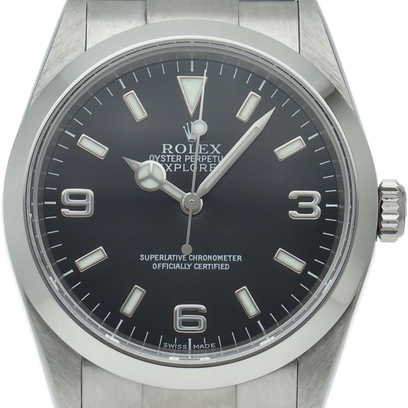 Rolex Explorer 1 SS Watch Black