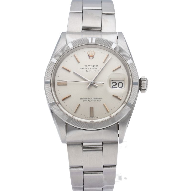 Rolex Oyster Perpetual Date Antique SS Watch Silver — view 2