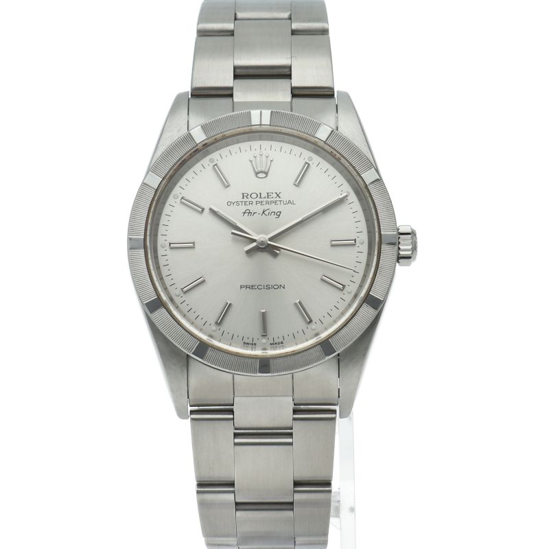 Rolex Air King SS Watch Silver — view 2