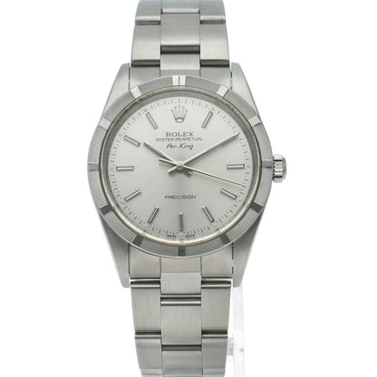 Rolex Air King SS Watch Silver — view 2