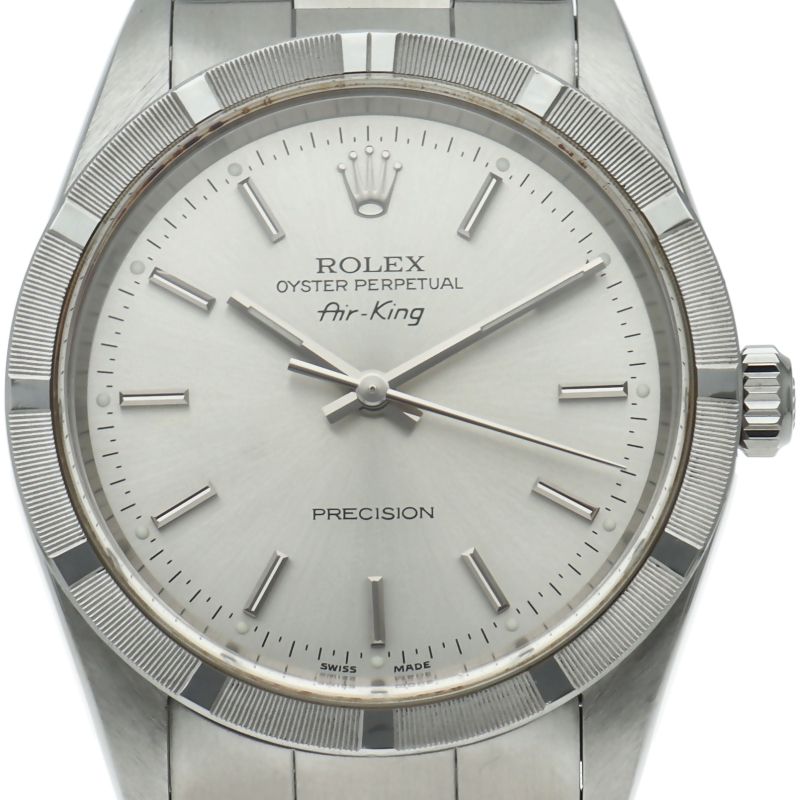 Rolex Air King SS Watch Silver