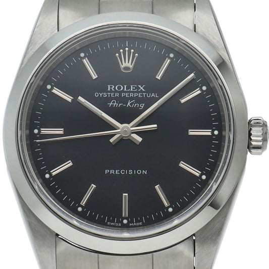 Rolex Air King SS Watch Black