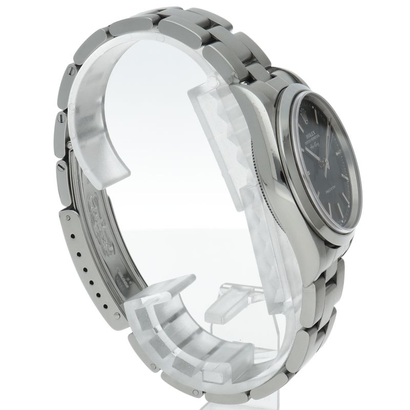 Rolex Air King SS Watch Black — view 4