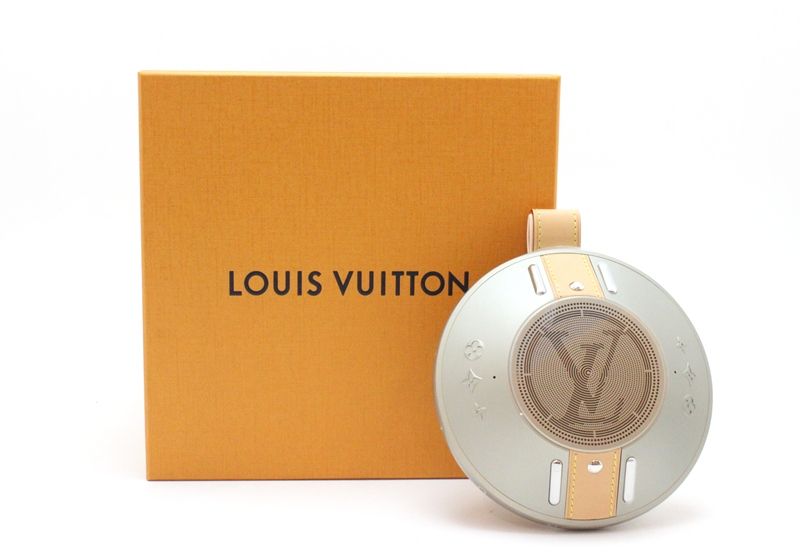 Louis Vuitton Nanogram Speaker Copper Silver Audio Equipment Calfskin Messenger