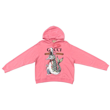 Gucci x Yuko Higuchi Collaboration Hoodie Animal Print Sweatshirt Cotton Logo M