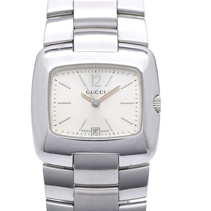 Gucci Square Quartz Watch SS Silver