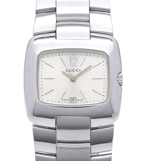 Gucci Square Quartz Watch SS Silver
