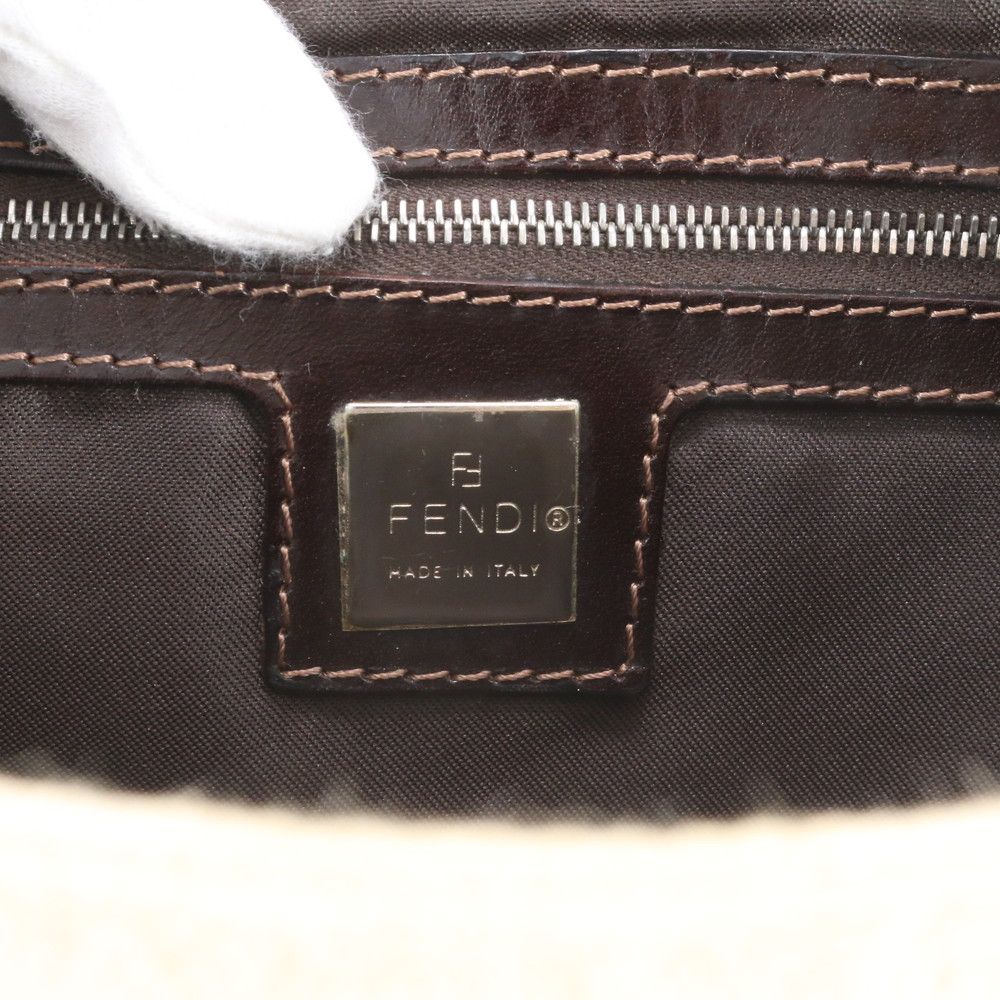 Fendi Zucca Mamma Bucket FF Leather Shoulder Bag — view 8