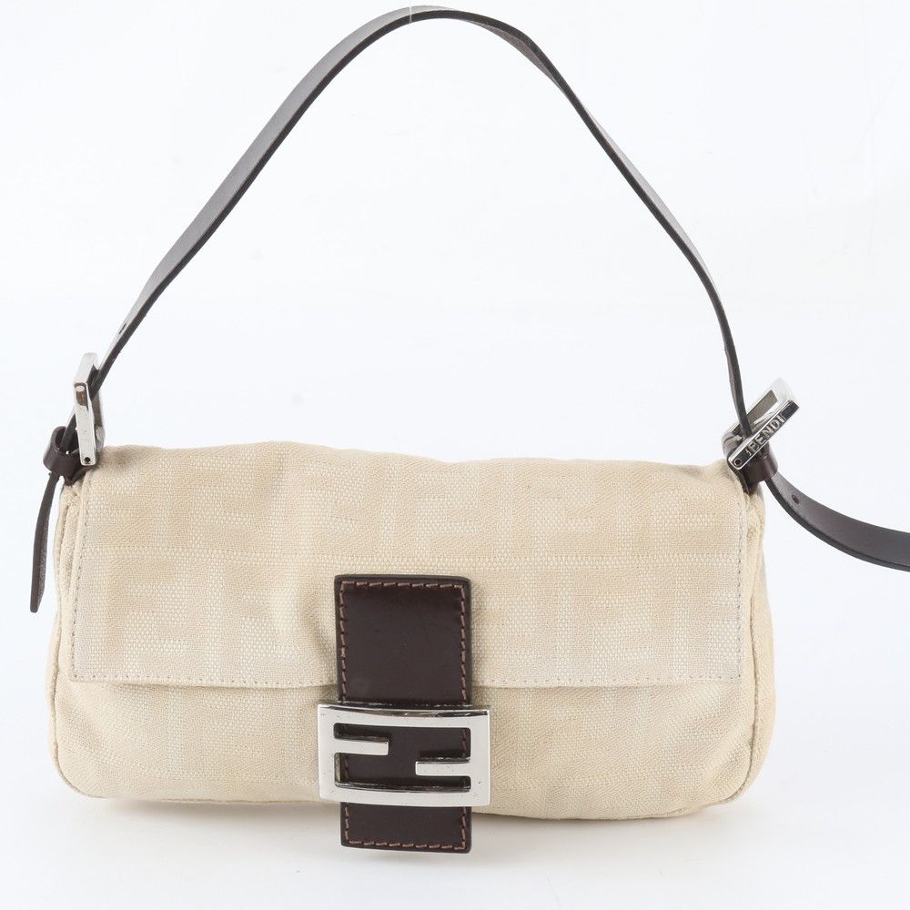 Fendi Zucca Mamma Bucket FF Leather Shoulder Bag