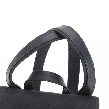 Gucci GG Nylon Leather Backpack Shoulder Bag Black — view 2