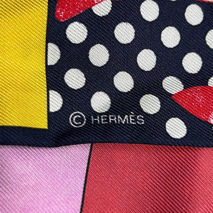 Hermes Scarf Twilly Black Pink Multi Ribbon Cavaliere en Formes — view 2