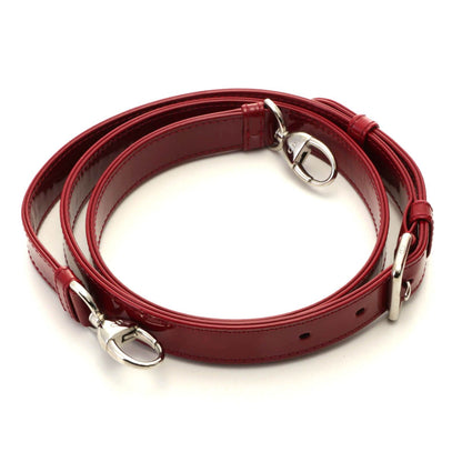 Dior Cannage Lady Dior Handbag Medium Patent Leather Red Silver Plate — view 7