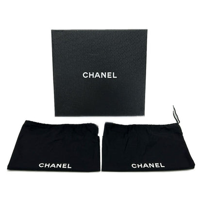 Chanel Short Boots Black Silver CC Logo Leather — view 8
