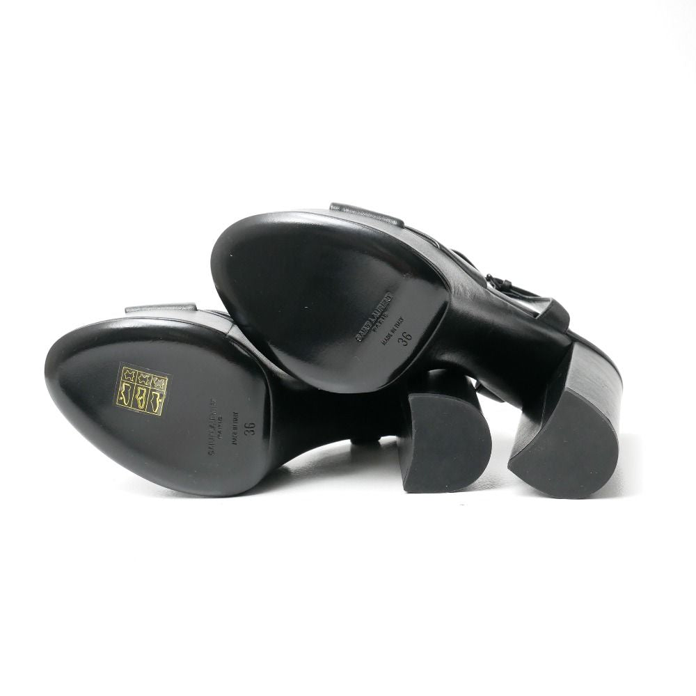 Saint Laurent Paris Bianca Sandals Ankle Strap Platform Chunkyheels — view 6