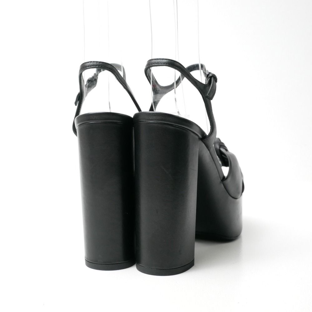 Saint Laurent Paris Bianca Sandals Ankle Strap Platform Chunkyheels — view 3
