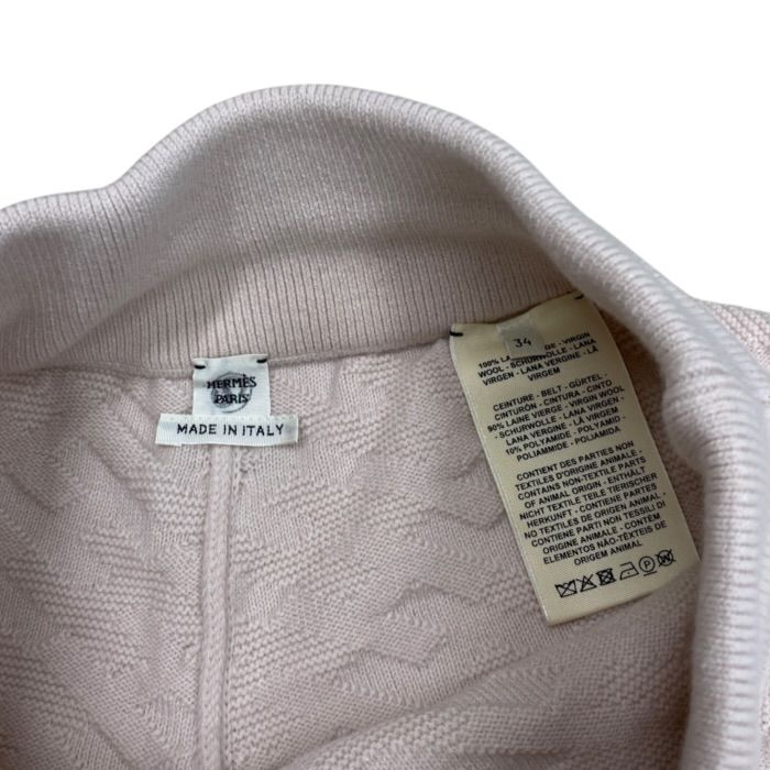 Hermes H Logo Knit Pants Sweatpants Jogging Wool Light Pink — view 4