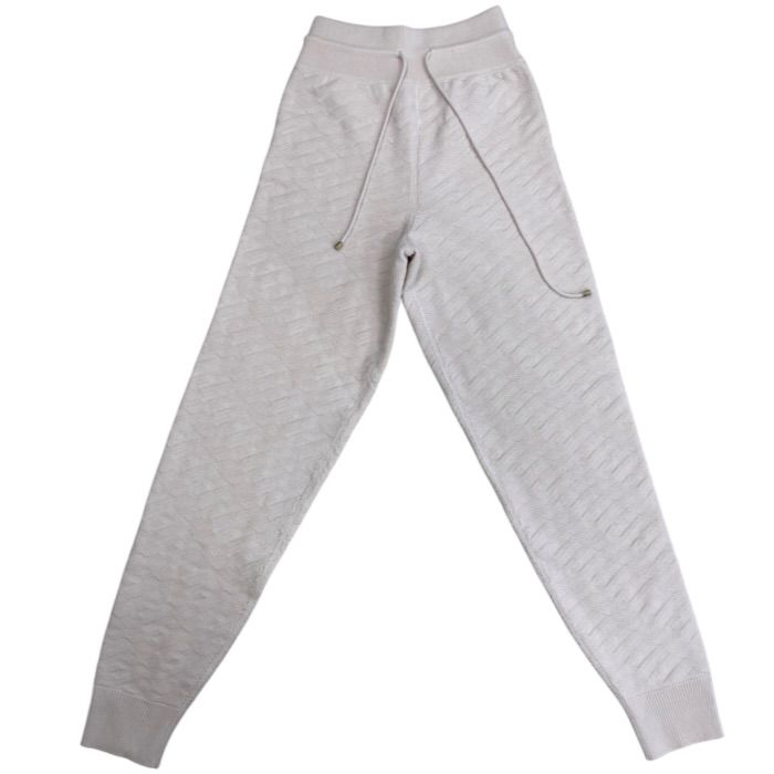 Hermes H Logo Knit Pants Sweatpants Jogging Wool Light Pink