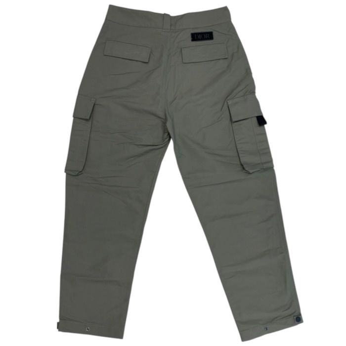 Dior Homme Logo Patch Cargo Pants Trousers Nylon Cotton Khaki — view 5