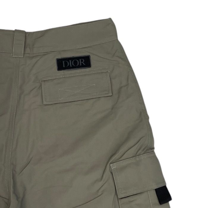 Dior Homme Logo Patch Cargo Pants Trousers Nylon Cotton Khaki — view 6