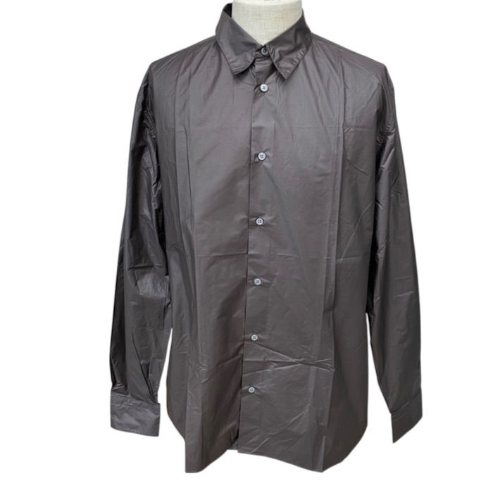Hermes Shirt Long Sleeve Casual Cotton Brown