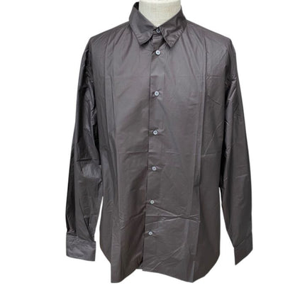 Hermes Shirt Long Sleeve Casual Cotton Brown