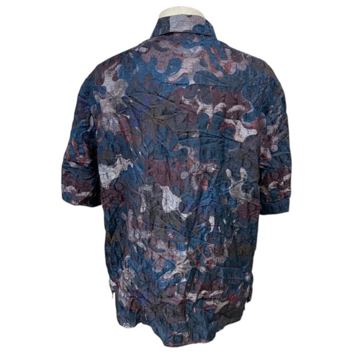 Dior x Peter Doig x Short Sleeve Shirt Camouflage Cotton Silk Multicolor — view 3