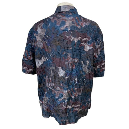 Dior x Peter Doig x Short Sleeve Shirt Camouflage Cotton Silk Multicolor — view 3