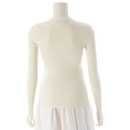 Gucci Viscose GG Button Henley Neck Knit Top Ivory Sweater — view 4