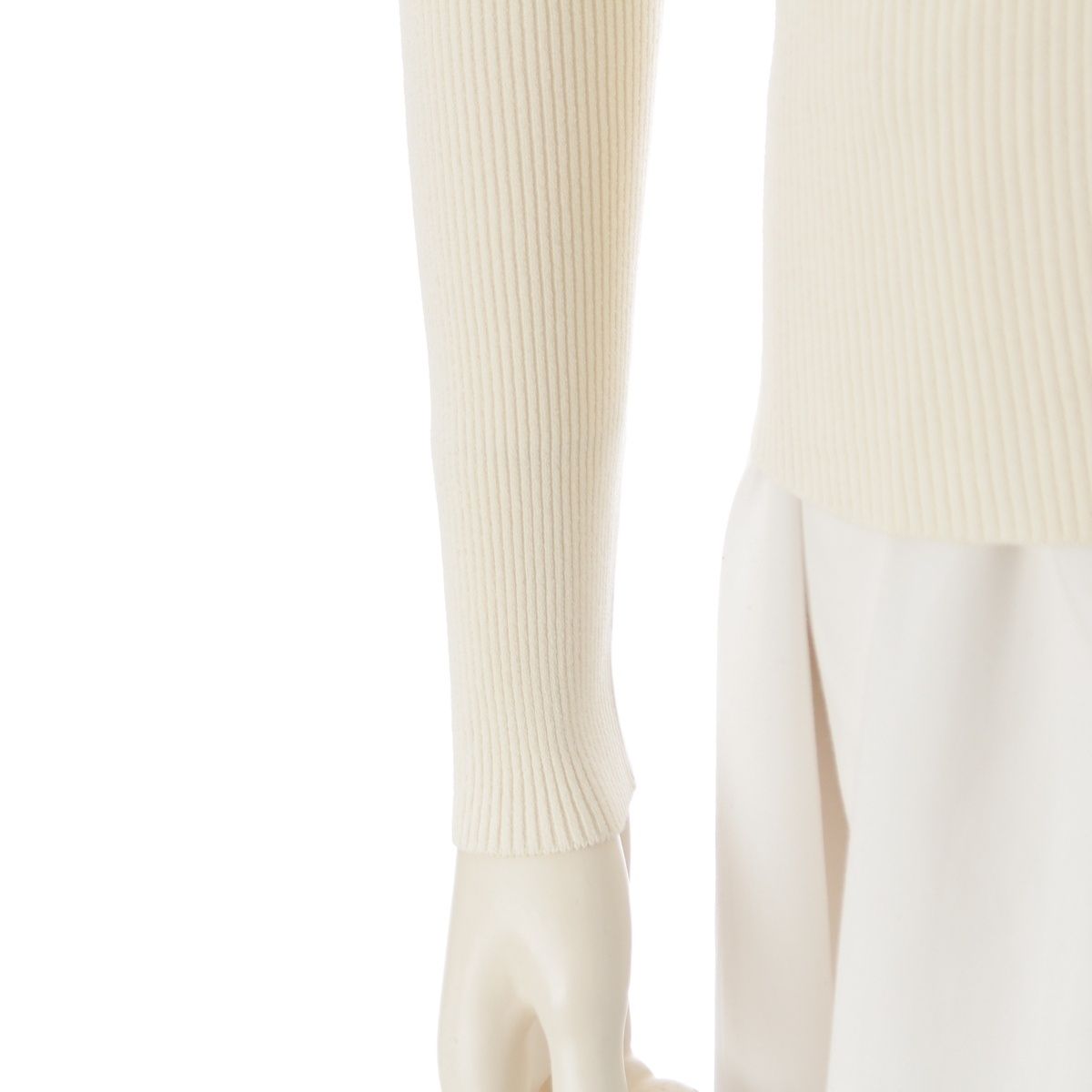 Gucci Viscose GG Button Henley Neck Knit Top Ivory Sweater — view 6