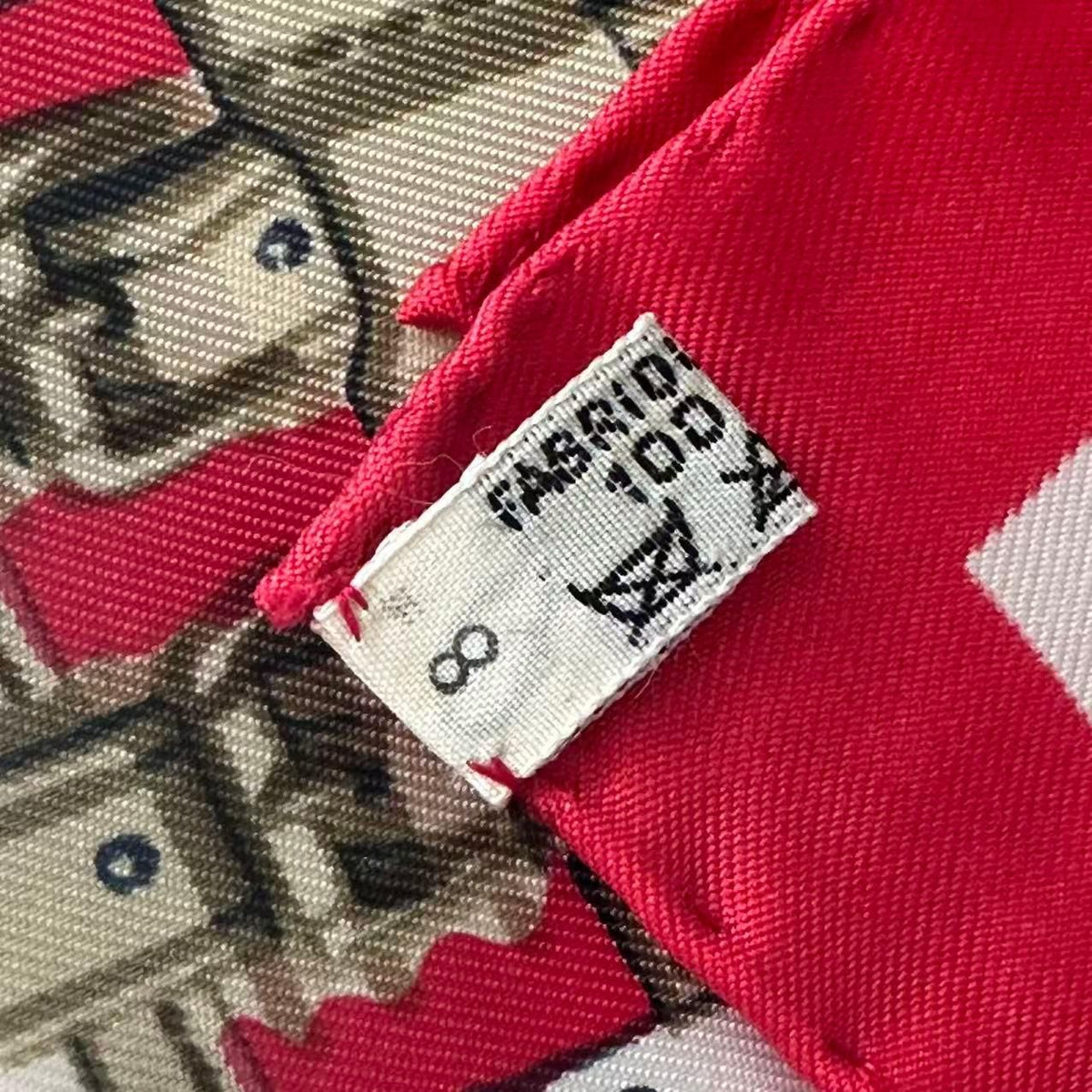 Hermes Carre 90 Scarf Silk Panache and Fantasie Red — view 7