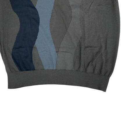 Hermes Long Sleeve Crew Neck Knit Sweater Cashmere Silk Dark Gray — view 7