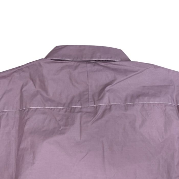 Hermes Design Stitch Long Sleeve Shirt Box Silhouette Cotton Polyamide Rose — view 8