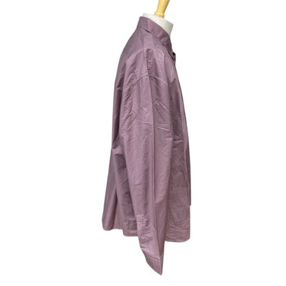 Hermes Design Stitch Long Sleeve Shirt Box Silhouette Cotton Polyamide Rose — view 4