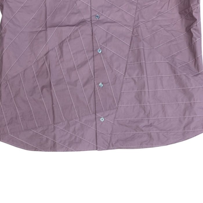 Hermes Design Stitch Long Sleeve Shirt Box Silhouette Cotton Polyamide Rose — view 7