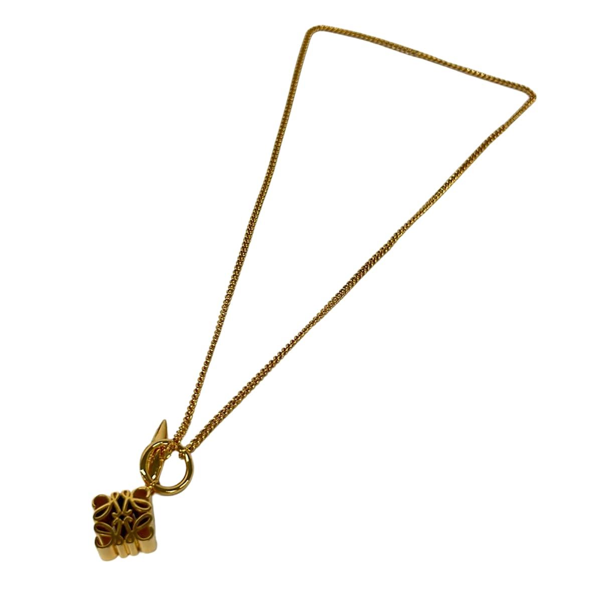 Loewe Necklace Anagram Pendant Gold — view 2