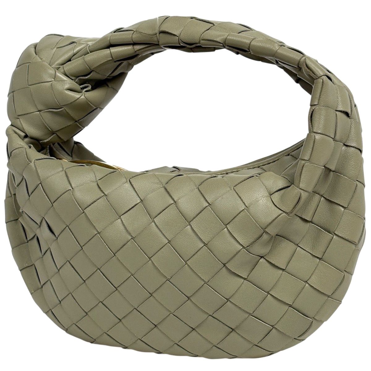 Bottega Veneta Intrecciato Handbag Hobo Leather Light Green