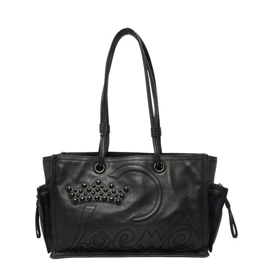 Loewe Tote Shoulder Bag Black Leather