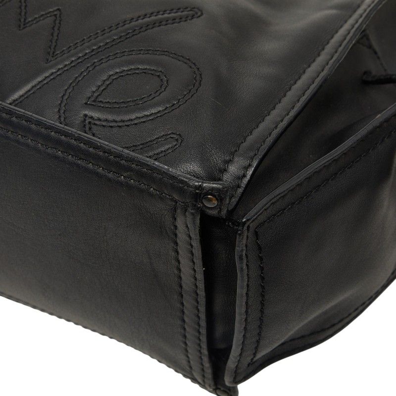 Loewe Tote Shoulder Bag Black Leather — view 4