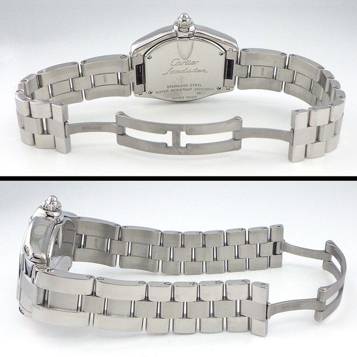 Cartier Watch Roadster SM Tonneau Silver Dial Roman Index Date Luminous Hand SS — view 3