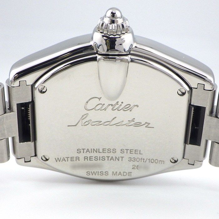Cartier Watch Roadster SM Tonneau Silver Dial Roman Index Date Luminous Hand SS — view 4
