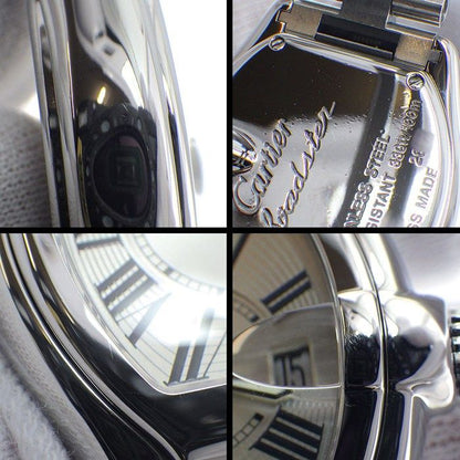 Cartier Watch Roadster SM Tonneau Silver Dial Roman Index Date Luminous Hand SS — view 6