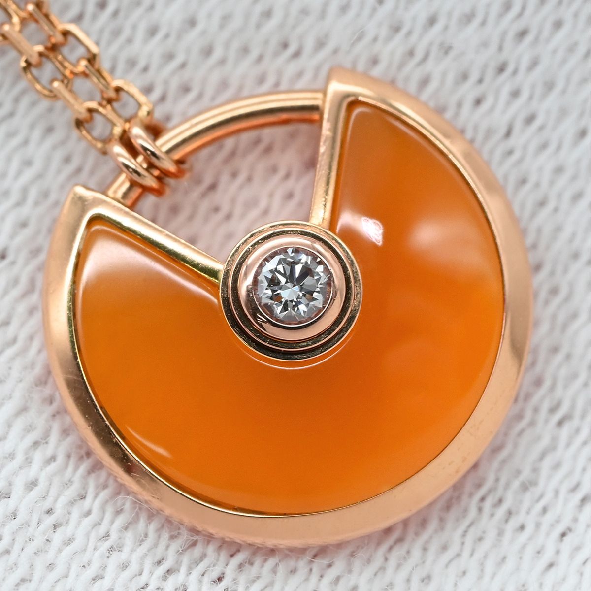Cartier Necklace Amulette de Cartier XS Orange Pink Gold PG 18k Diamond — view 7