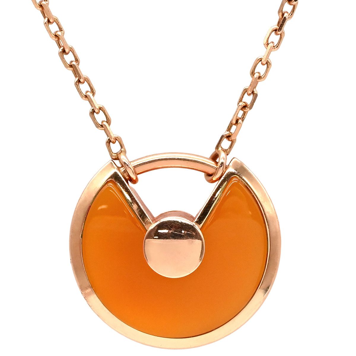 Cartier Necklace Amulette de Cartier XS Orange Pink Gold PG 18k Diamond — view 2
