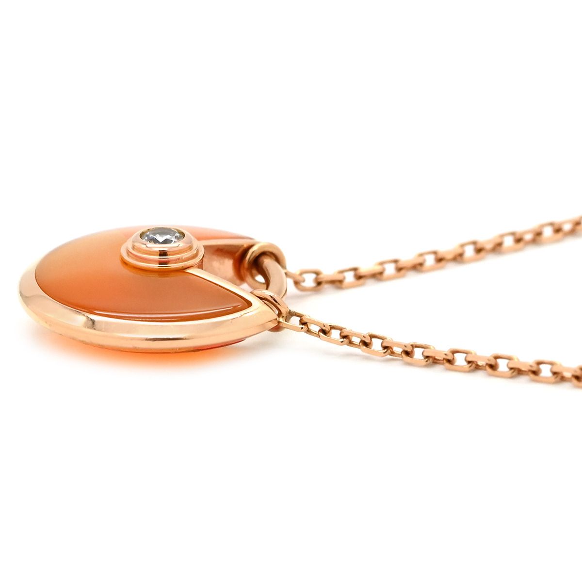 Cartier Necklace Amulette de Cartier XS Orange Pink Gold PG 18k Diamond — view 3
