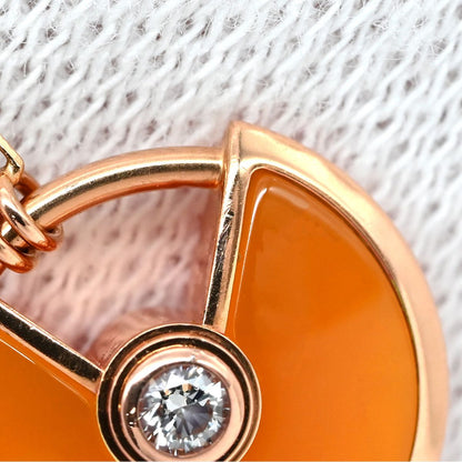 Cartier Necklace Amulette de Cartier XS Orange Pink Gold PG 18k Diamond — view 4