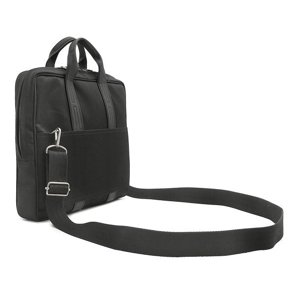 Hermes Business Bag Acapulco Odinatur Toile Chevron Leather Black Silver 2-Way — view 2