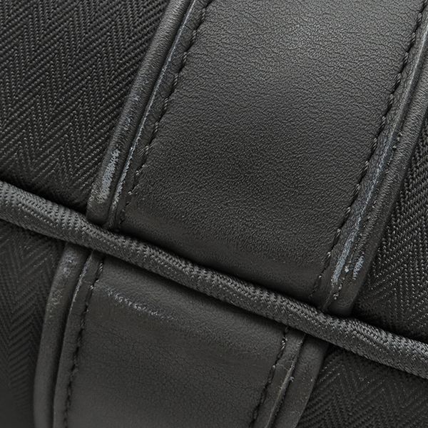 Hermes Business Bag Acapulco Odinatur Toile Chevron Leather Black Silver 2-Way — view 5