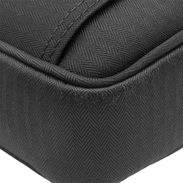 Hermes Business Bag Acapulco Odinatur Toile Chevron Leather Black Silver 2-Way — view 4
